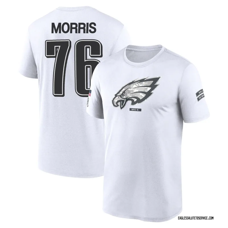 Men's Micah Morris Philadelphia Eagles Legend White 2024 Salute to Service Performance T-Shirt