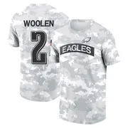 Men's Riq Woolen Philadelphia Eagles Camo Arctic 2024 Salute to Service Performance T-Shirt