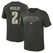 Men's Riq Woolen Philadelphia Eagles Green Dark/ 2025 Salute to Service Sideline Slub T-Shirt
