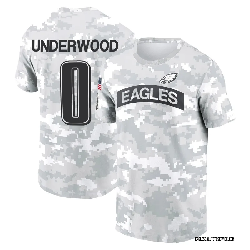 Men's Rocco Underwood Philadelphia Eagles Camo Arctic 2024 Salute to Service Performance T-Shirt