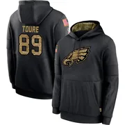 Men's Samori Toure Philadelphia Eagles Black 2020 Salute to Service Sideline Performance Pullover Hoodie