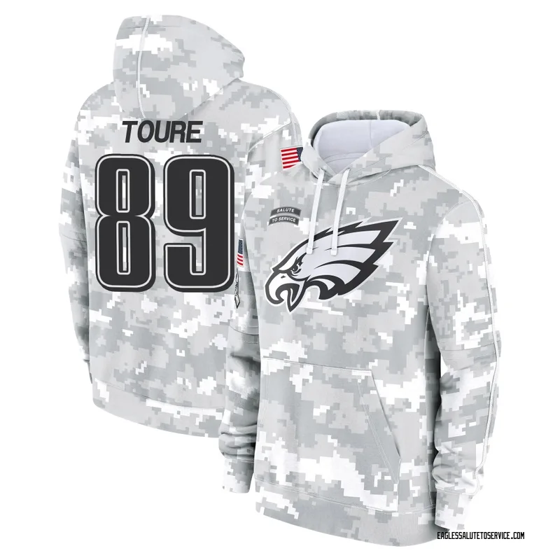 Men's Samori Toure Philadelphia Eagles Camo Arctic 2024 Salute to Service Club Fleece Pullover Hoodie