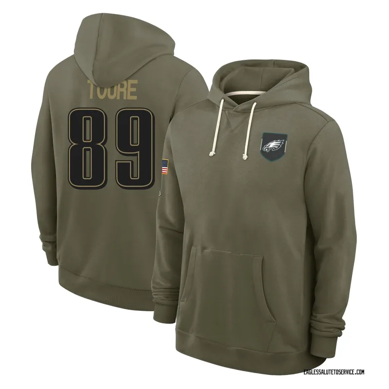 Men's Samori Toure Philadelphia Eagles Olive 2025 Salute to Service Hoodie