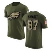 Men's Stone Smartt Philadelphia Eagles Legend Olive Salute to Service T-Shirt
