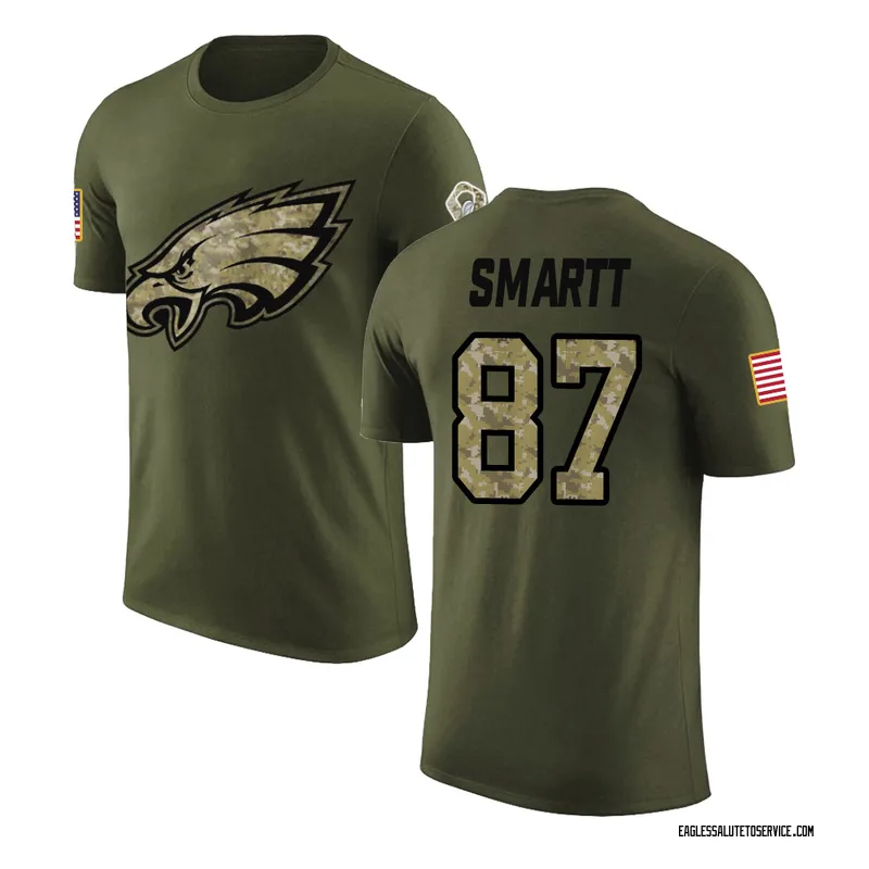 Men's Stone Smartt Philadelphia Eagles Legend Olive Salute to Service T-Shirt