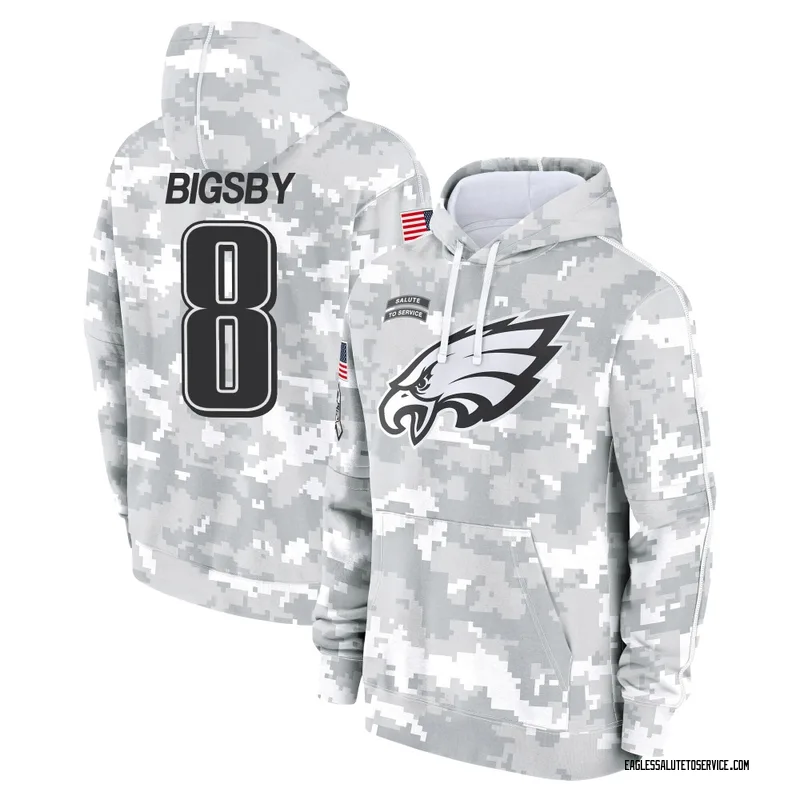 Men's Tank Bigsby Philadelphia Eagles Camo Arctic 2024 Salute to Service Club Fleece Pullover Hoodie