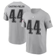 Men's Tariq Castro-Fields Philadelphia Eagles Gray 2024 Salute to Service Name & Number T-Shirt