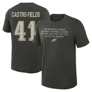 Men's Tariq Castro-Fields Philadelphia Eagles Green Dark/ 2025 Salute to Service Sideline Slub T-Shirt