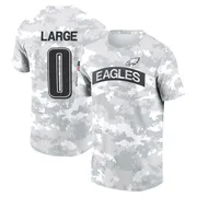 Men's Tucker Large Philadelphia Eagles Camo Arctic 2024 Salute to Service Performance T-Shirt