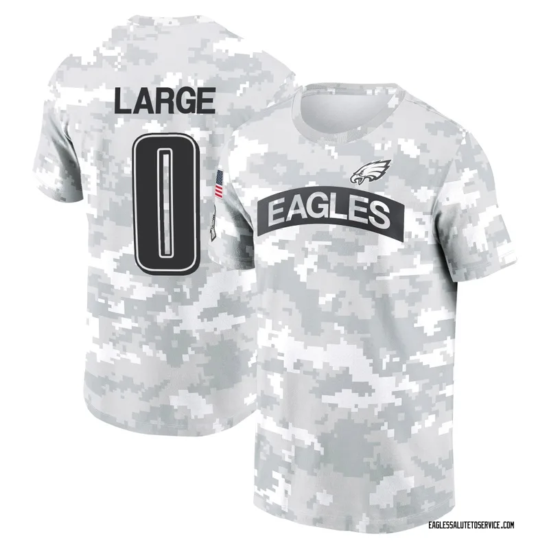 Men's Tucker Large Philadelphia Eagles Camo Arctic 2024 Salute to Service Performance T-Shirt
