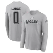 Men's Tucker Large Philadelphia Eagles Gray 2024 Salute to Service Long Sleeve T-Shirt