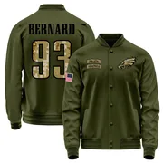 Men's Uar Bernard Philadelphia Eagles Olive Salute to Service Sideline Performance Jacket