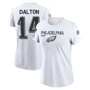 Women's Andy Dalton Philadelphia Eagles Legend White 2024 Salute to Service Performance T-Shirt