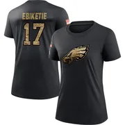 Women's Arnold Ebiketie Philadelphia Eagles Black 2020 Salute To Service Performance T-Shirt