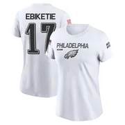 Women's Arnold Ebiketie Philadelphia Eagles Legend White 2024 Salute to Service Performance T-Shirt