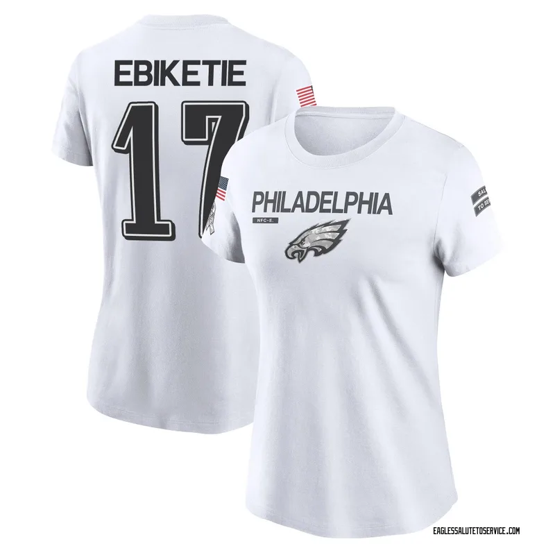 Women's Arnold Ebiketie Philadelphia Eagles Legend White 2024 Salute to Service Performance T-Shirt
