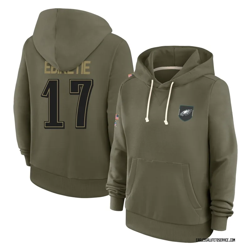 Women's Arnold Ebiketie Philadelphia Eagles Olive 2025 Salute to Service Hoodie