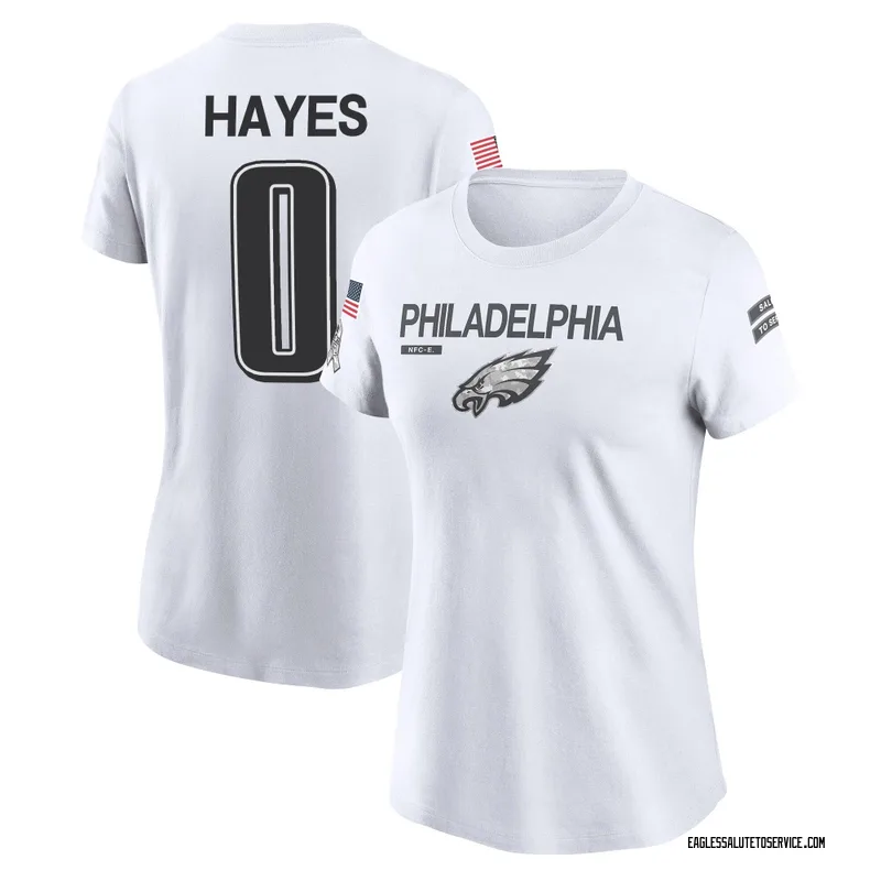 Women's Brandon Hayes Philadelphia Eagles Legend White 2024 Salute to Service Performance T-Shirt