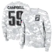 Women's Chance Campbell Philadelphia Eagles Camo Arctic 2024 Salute to Service Long Sleeve T-Shirt