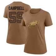 Women's Chance Campbell Philadelphia Eagles Legend Brown 2023 Salute To Service Performance T-Shirt