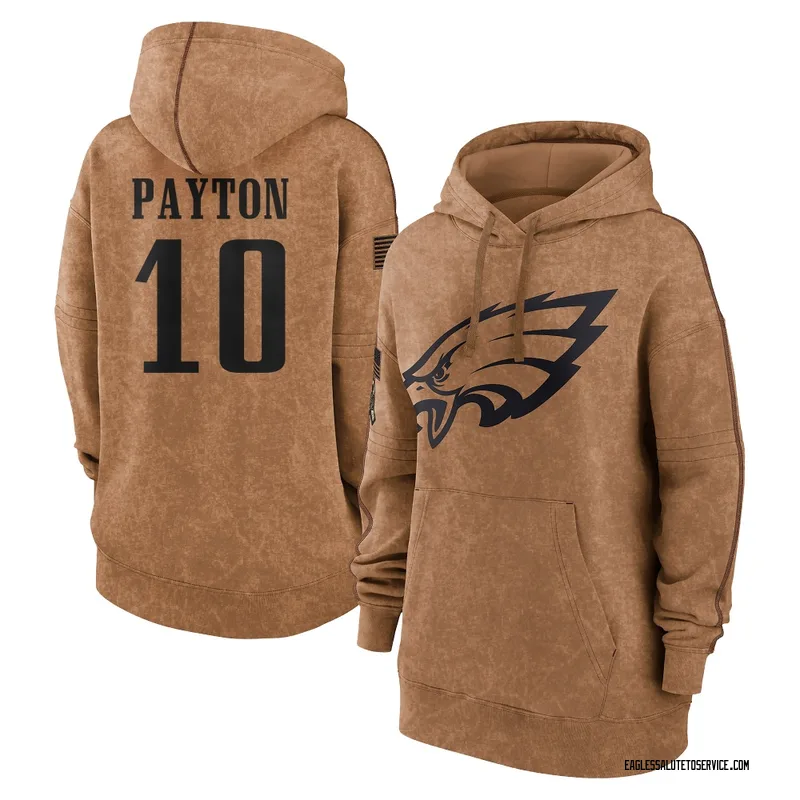 Women's Cole Payton Philadelphia Eagles Brown 2023 Salute To Service Pullover Hoodie