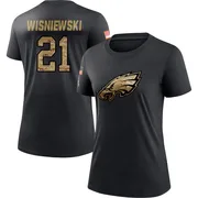 Women's Cole Wisniewski Philadelphia Eagles Black 2020 Salute To Service Performance T-Shirt