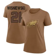 Women's Cole Wisniewski Philadelphia Eagles Legend Brown 2023 Salute To Service Performance T-Shirt