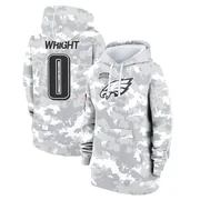 Women's Dae'Quan Wright Philadelphia Eagles Camo Arctic 2024 Salute to Service Club Fleece Pullover Hoodie