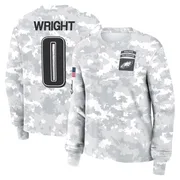 Women's Dae'Quan Wright Philadelphia Eagles Camo Arctic 2024 Salute to Service Long Sleeve T-Shirt