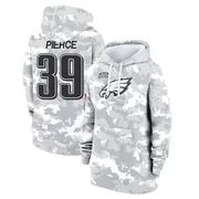 Women's Dameon Pierce Philadelphia Eagles Camo Arctic 2024 Salute to Service Club Fleece Pullover Hoodie