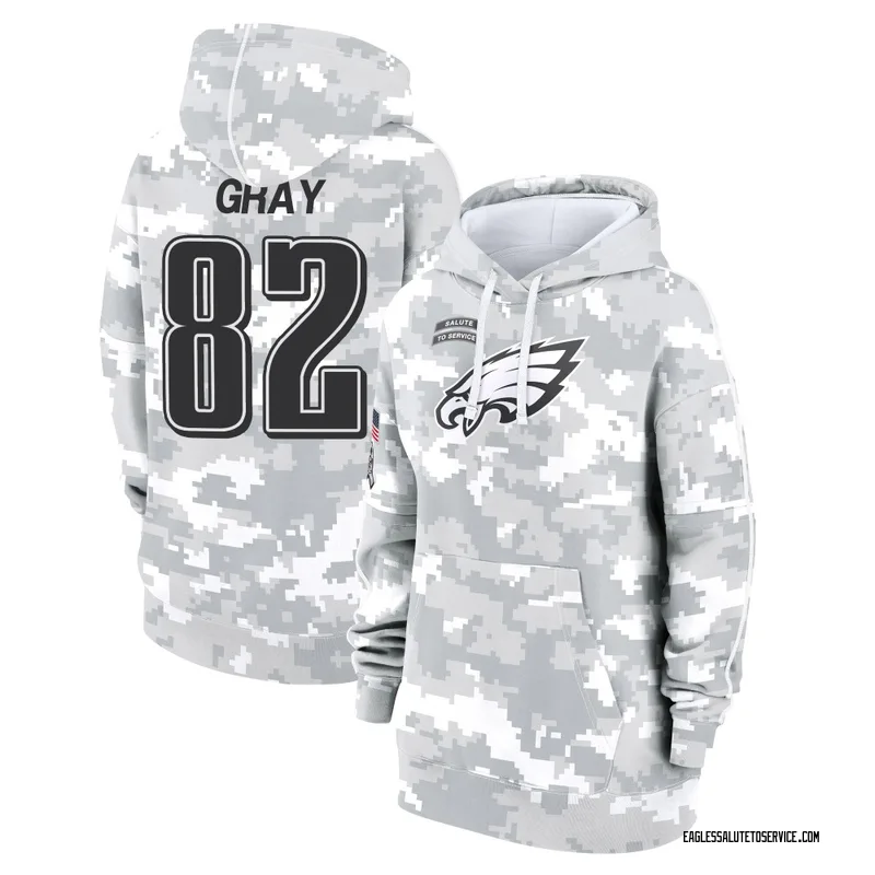 Women's Danny Gray Philadelphia Eagles Camo Arctic 2024 Salute to Service Club Fleece Pullover Hoodie