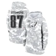 Women's Eli Stowers Philadelphia Eagles Camo Arctic 2024 Salute to Service Club Fleece Pullover Hoodie