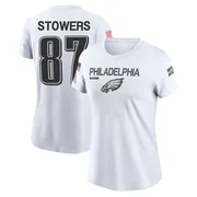 Women's Eli Stowers Philadelphia Eagles Legend White 2024 Salute to Service Performance T-Shirt