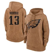 Women's Elijah Moore Philadelphia Eagles Brown 2023 Salute To Service Pullover Hoodie
