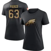 Women's Hollin Pierce Philadelphia Eagles Black 2020 Salute To Service Performance T-Shirt