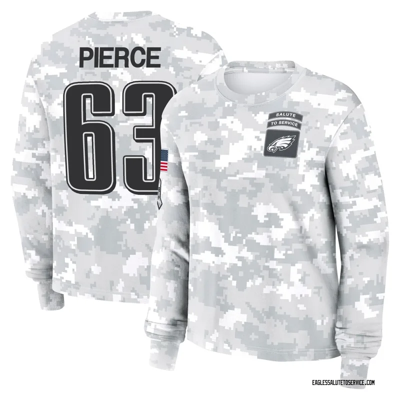 Women's Hollin Pierce Philadelphia Eagles Camo Arctic 2024 Salute to Service Long Sleeve T-Shirt