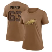 Women's Hollin Pierce Philadelphia Eagles Legend Brown 2023 Salute To Service Performance T-Shirt