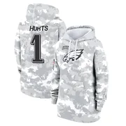 Women's Jalen Hurts Philadelphia Eagles Camo Arctic 2024 Salute to Service Club Fleece Pullover Hoodie