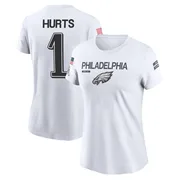 Women's Jalen Hurts Philadelphia Eagles Legend White 2024 Salute to Service Performance T-Shirt