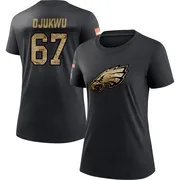 Women's John Ojukwu Philadelphia Eagles Black 2020 Salute To Service Performance T-Shirt