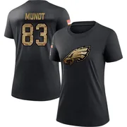 Women's Johnny Mundt Philadelphia Eagles Black 2020 Salute To Service Performance T-Shirt