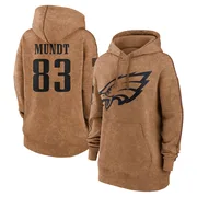 Women's Johnny Mundt Philadelphia Eagles Brown 2023 Salute To Service Pullover Hoodie