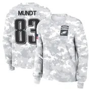 Women's Johnny Mundt Philadelphia Eagles Camo Arctic 2024 Salute to Service Long Sleeve T-Shirt
