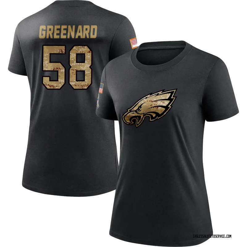 Women's Jonathan Greenard Philadelphia Eagles Black 2020 Salute To Service Performance T-Shirt