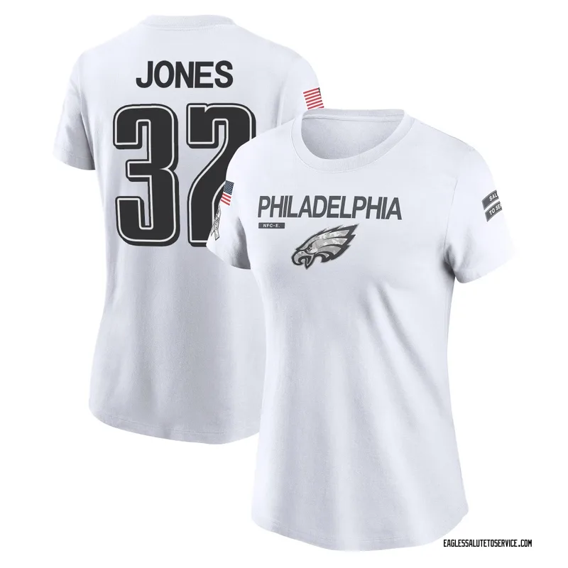 Women's Jonathan Jones Philadelphia Eagles Legend White 2024 Salute to Service Performance T-Shirt