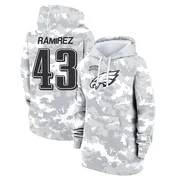 Women's Jose Ramirez Philadelphia Eagles Camo Arctic 2024 Salute to Service Club Fleece Pullover Hoodie