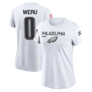 Women's Joshua Weru Philadelphia Eagles Legend White 2024 Salute to Service Performance T-Shirt