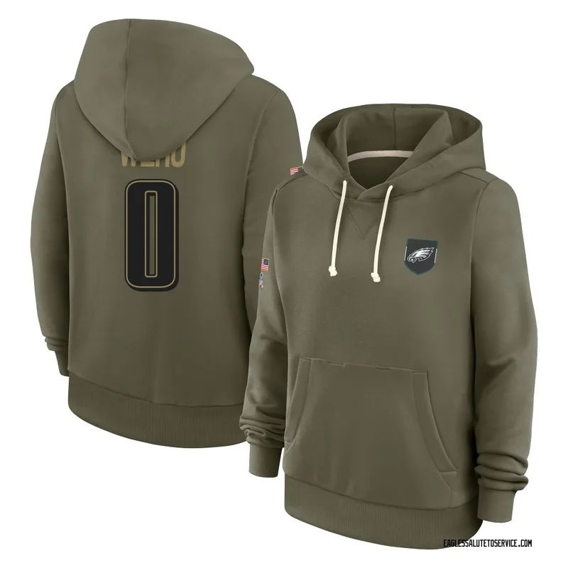 Women's Joshua Weru Philadelphia Eagles Olive 2025 Salute to Service Hoodie