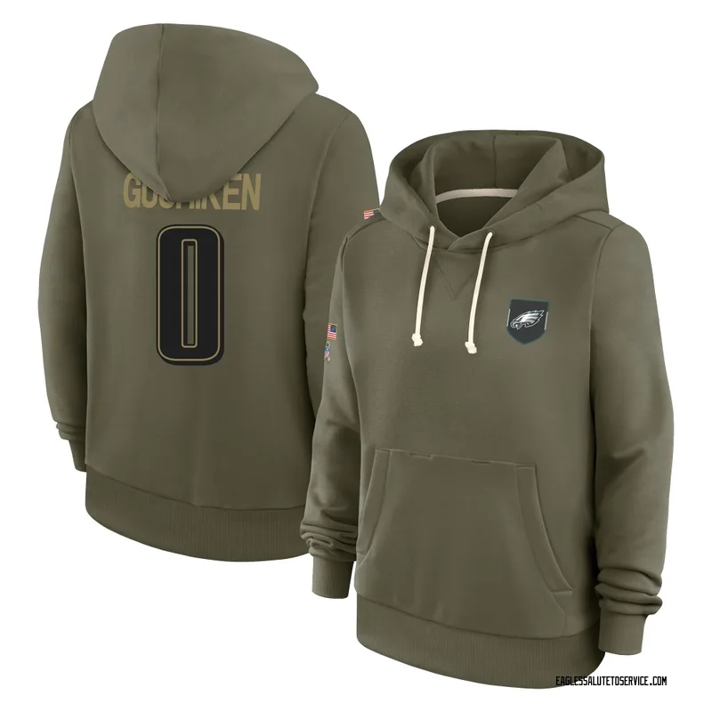 Women's Kapena Gushiken Philadelphia Eagles Olive 2025 Salute to Service Hoodie