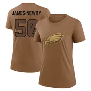 Women's Keyshawn James-Newby Philadelphia Eagles Legend Brown 2023 Salute To Service Performance T-Shirt